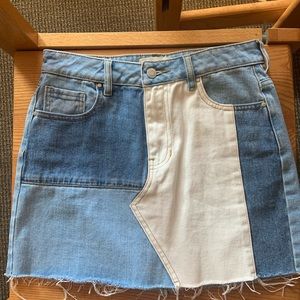 Colorblock Pacsun jean skirt